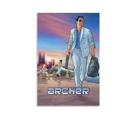 Adult Animated Sitcom Archer Minimalist Vintage TV Series Canvas Wall Art Living Modern Family Bedroom Music Movie Cartoon Poster 08x12inch(20x30cm) Unframe-style