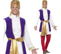 Adult Arabian Prince Costume Mens Bollywood Fancy Dress Outfit New M,L
