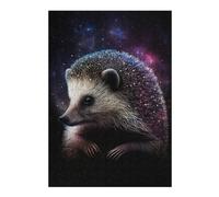 Adult Artistic Jigsaw Puzzle, Galactic Hedgehog Art Print-1, 300 PCS