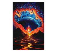 Adult Artistic Jigsaw Puzzle, Lava Flowing Through Mountains, 1000 PCS