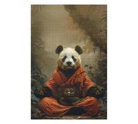 Adult Artistic Jigsaw Puzzle, Panda Monk Mystic Meditate, 1000 PCS