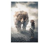 Adult Artistic Jigsaw Puzzle, The Giant Bear, 1000 PCS | For home use: Jigsaw Puzzle Gift: clear printed details for easier visual matching at your own pace.