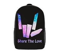 Adult Backpacks Share The Rock Love Book Bag Durable School Backpack Large Capacity School Bag for School, Travel, Hiking, 43X32X14Cm