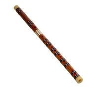 adult Bamboo Flute E Key Red Lacquer Bitter Flute For Beginners Refined Playing Two Section Instrument(Fkey)