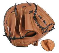Adult Baseball Glove, 12.5 Inch Softball Catchers Mitt, Thickened PVC Leather Softball Mitts, Reusable Baseball Pitcher Adult Glove Catchers Mitt