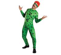 Adult Batman Forever The Riddler Fancy Dress Costume Large Green
