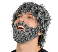 Adult Beard Hat, Punk Knitted Headdress for Costume, Party Hat for Costume, for Travel, Festivals, Men, Women, Photographers, Cosplay Lovers, Parties, Fancy Dress Parts