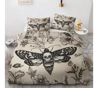 adult bedding Butterfly Reversible Printed Duvet Cover with Pillowcases Flowers Printed Bedding Quilt Cover Set 3 Pieces for Teens and Adults Double 200X200 cm