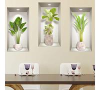 Adult Bedroom Wall Stickers - 3D Effect Wall Stickers - Banana Wall Stickers - Kitchen Wall Stickers - Wall Decoration - Trompe L'Oeil Living Room - 3 Wall Stickers - 60 x 30 cm