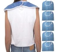 Adult Bibs, 5 Pieces Dining Clothing Protectors, Eating Cloth, Feeding Bib, Waterproof Reusable Clothing Protectors for Elderly Men and Women Disabled Aid Apron, Machine Washable