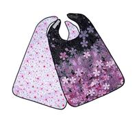 Adult Bibs - Double Layer Bibs for Eating Waterproof - Washable Reusable Clothing Protector for Elderly Dining Feeding Care Rehabilitation