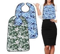 Adult Bibs - Double Layer Bibs for Seniors Waterproof,Clothing Protector for Rehabilitation Care Dining Feeding Elderly