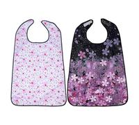 Adult Bibs For Men,2 Pieces Waterproof Double Layer Eat Patches,Clothing Cover For Elderly Rehabilitation Care Feeding | Food Eating Dinner, A10+A05, se beskrivning