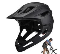 Adult Bike Helmet, Mountain Road Bike Helmet with Detachable Chin Guard and Sun Visor, Adjustable Safety Protection, Cycling Accessories for Adults, Women, Men