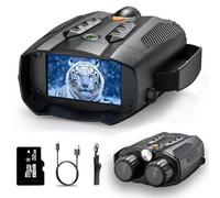 Adult Binoculars Night Vision Goggles,3 In IPS1080p,32G TF Card,5000mAh Rechargeable Battery,Night Vision Binoculars 800m,10x Zoom 7-Level IR for Camping,Observe, Military Scope for Hunting