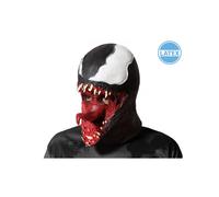 Adult black and white symbiote latex mask