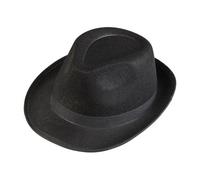 Adult Black Fedora Felt Hat Classic Vintage Fancy Dress Accessory