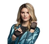 Adult black fishnet short mittens