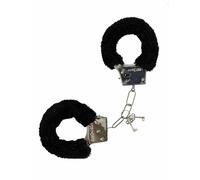 Adult black fur handcuffs