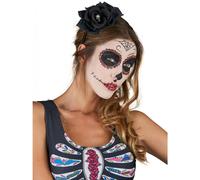 Adult Black Rose Headband Day of the Dead