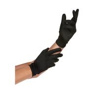 Adult black short gloves