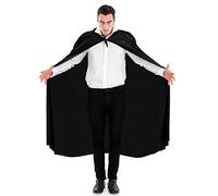 Adult BLACK VAMPIRE DRACULA SUPERHERO LONG CAPE Fancy Dress Costume Halloween Party by Lizzy®