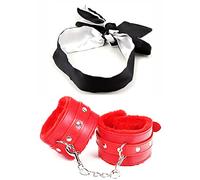Adult Blinfold Sex Handcuffs Satin Eye Mask Bdsm Blindfold Kit Fluffy Hand Cuff Set Black Blindfold Satin Eye Mask Adjustable Handcuffs Fluffy Bracelet BDSM Starter Kit Hand Restraints for Couples Sex