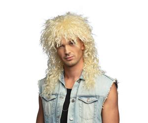 Adult blonde rock singer wig