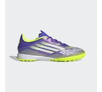 adidas Unisex F50 League Turf Football Boots, Purple Rush/Cloud White/Lucid Lemon, 7.5 UK