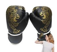 Adult Boxing Gloves and - Durable PU Leather Match Gloves with Striking Tiger Design, Comfortable Wrist Support | Unisex Sports Gear for Fitness, Home