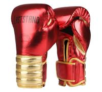 Adult Boxing Gloves With Hook And Loop Closure For Punching Bag Training Sparring Exercise Workout Suitable For Men Women Gym Fitness, Red And Gold, 8oz
