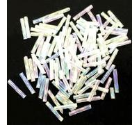 Adult Bracelet Making Kit, Glass Bugle Tube Beads, Spacer,Brilliant Transparent Color 2 * 6mm 9mm 11mm Twist White Core Czech Seed Jewelry Garment Accessory 20g(2x11mm 20g 200pcs)