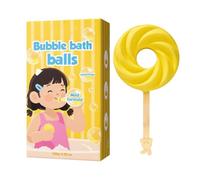 Adult Bubble Bath - 6 Pieces Cute Lollipop Shape Fragrance Salt Ball, Moisturizing Foam Bath Ball with Oils, Skin-Softening Spa Fizz, Relaxing Aromatherapy for Women Wife Grandma Family