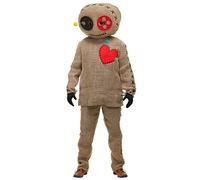 Adult Burlap Voodoo Doll Fancy Dress Costume Medium