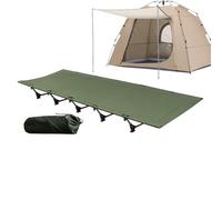 Adult Camp Beds for Sleeping - Folding Bed for Camping, Lying Surfaces Support for Guest Room Home Outdoor Travel Hiking Lunch Break