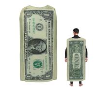Adult Cash Costume - Funny Halloween Dress-Up | Money-Making Clothes Holiday Outfit for Men Women Theater Sports Birthday Carnivals Festive Themed Event Halloween School