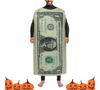 Adult Cash Costume,Halloween Money Fancy Dress | Holiday Outfit Money-Making Clothes for Community Women Men School Theater Sports Family Festive Carnivals Themed Event Birthday