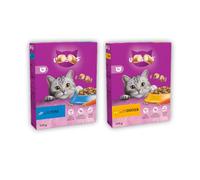 Adult Cat Dry Food - Chicken & Tuna Flavours | Bundle of 2 (1x Chicken, 1x Tuna - 300g Each) | 100% Complete & Balanced | No Artificial Colours | Natural Fibre
