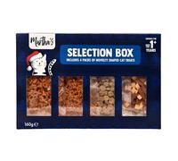 Adult Cat Treat Selection Box 4 Packs | Chicken Duck Turkey Cranberry Cheese Snacks | Novelty Paw Heart Cube Treats | Complementary Pet Food for Adult Cats Aged 1 Year Plus | 160g Gift Box