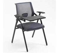 Adult Chair with Attached Desk, Ergonomic Office Chair with Lumbar Support, Mesh Foldable Design, Right-Handed Tablet Arm & Cup Holder, Steel Frame Computer Chair for School