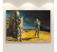 Adult Challenge Jigsaw Puzzle 1000 Pieces A Statue Stands Beside a Ruined Castle Large Educational Family Entertainment Toys for Adults