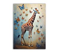 Adult Challenge Jigsaw Puzzle 1000 Pieces Abstract Giraffe and Butterflies Suitable for Those Who Like Challenging Family Leisure and Entertainment Toys