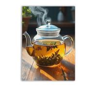 Adult Challenge Jigsaw Puzzle 1000 Pieces Organic Herbal Tea a Transparent teapot steam Healthy Tea Colorful Home Decoration New Upgraded Gifts