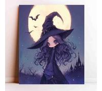 Adult Challenge Jigsaw Puzzle 1000 Pieces Witch in The Moonlight Halloween Gothic Night for Players Who Like to Challenge The Difficult and Unlock More Complex Patterns in Hd