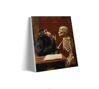 Adult Challenge Jigsaw Puzzle 500 Pieces Dark Academy Skeleton and Monkey Parent-Child Family Leisure Entertainment Fun Interactive Exquisite Wooden Gift