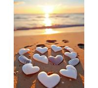 Adult Challenge Jigsaw Puzzle 500 Pieces Love On The Sand During Sunset Funny Adventure Home Decor