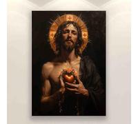 Adult Challenge Jigsaw Puzzle 500 Pieces Sacred Heart of Jesus Christianity Difficult,challenging,Cool Holiday Puzzle Gifts