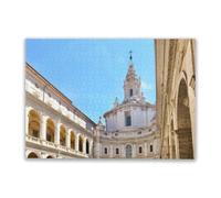 Adult Challenge Puzzle 1000 Pieces Buiding of The First University of Rome. Holiday Fun and Modern Summer Home Decor