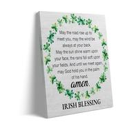 Adult Challenge Puzzle 1000 Pieces St. Patrick's Day Irish Greetings with Shamrocks,Green Four Leaf Clovers and Motivational Quotes are Great St. Patrick's Day Gifts for Families and