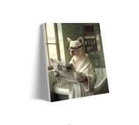 Adult Challenge Puzzle 500 Pieces Boxer Dog Reading Newspaper on Toilet Home Decoration for Puzzle Lovers